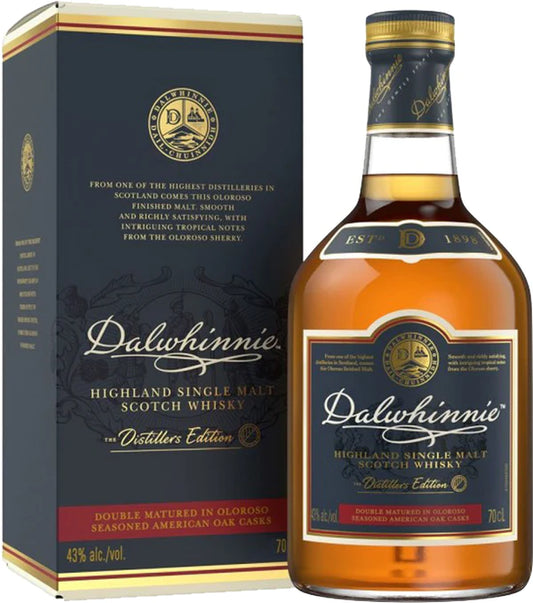 DALWHINNIE SCOTCH SINGLE MALT DISTILLERS EDITION DOUBLE MATURED IN OLOROSO SEASONED AMERICAN OAK CASKS 750ML LIQ