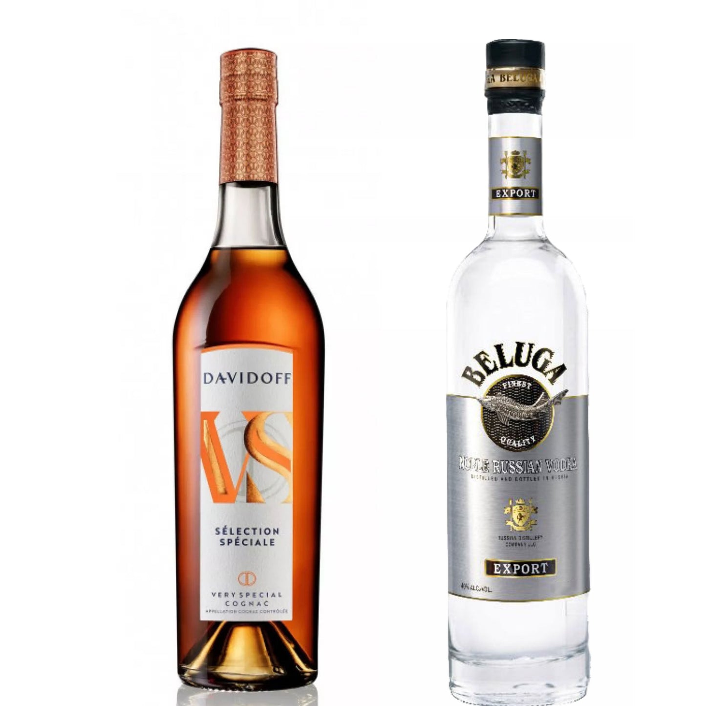 Davidoff Cognac VS 750ML + Beluga Vodka Noble 750ML