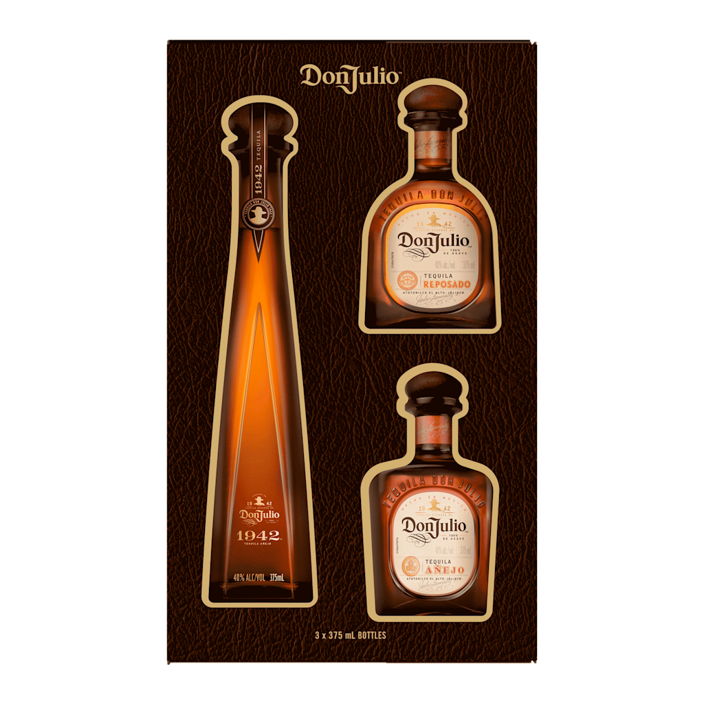 DON JULIO TEQUILA GIFT PK (1942, REPOSADO, ANEJO) 3X375ML LIQ