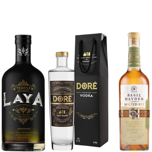 Dore Vodka + Laya Tequila Reposado + Basil Hayden Malted Rye