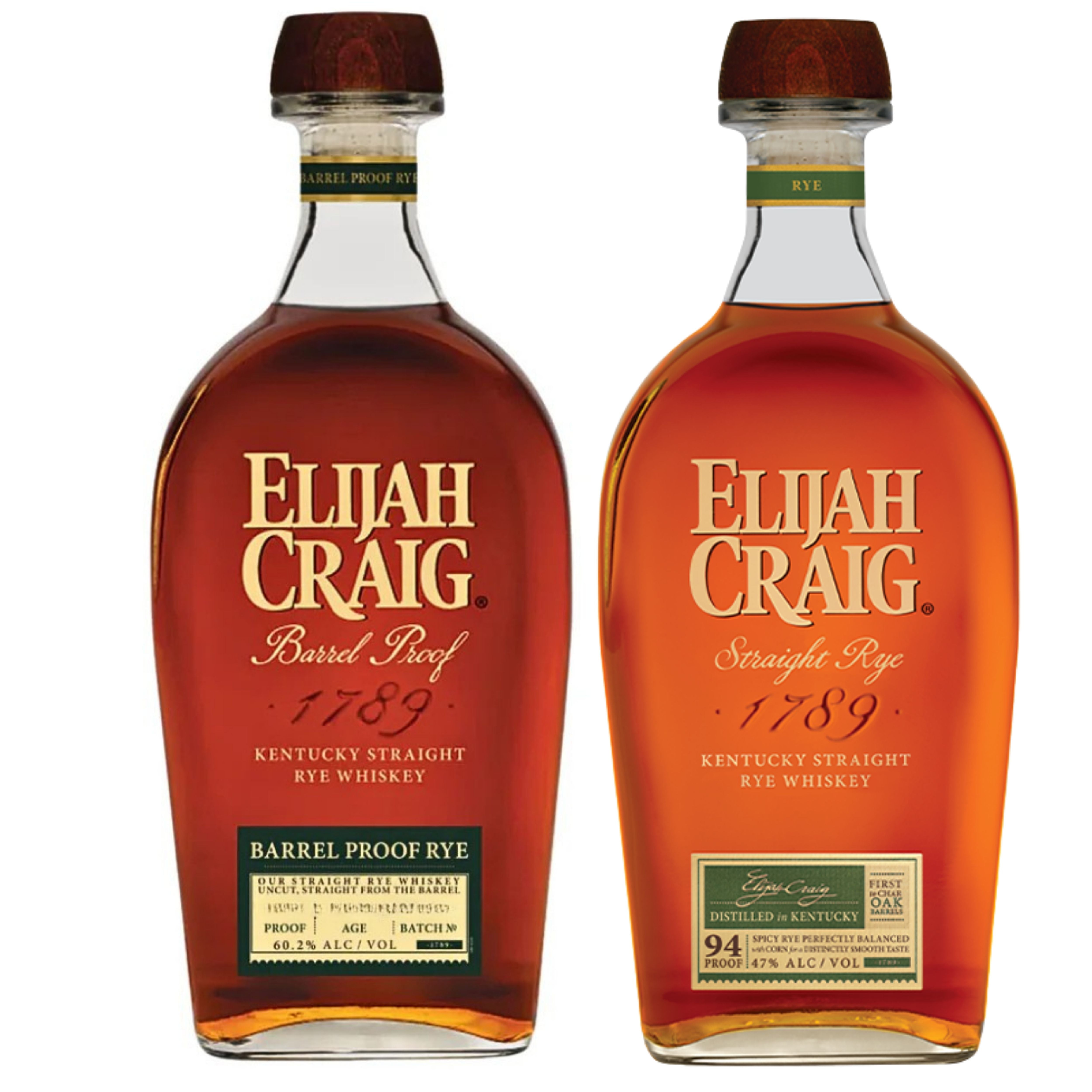 Elijah Craig Whiskey Rye Barrel Proof Batch B526 + Elijah Craig