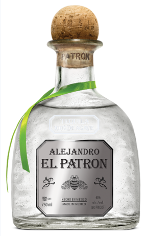 PATRON TEQUILA SILVER WITH A PERSONALIZED LABEL 750ML LIQ
