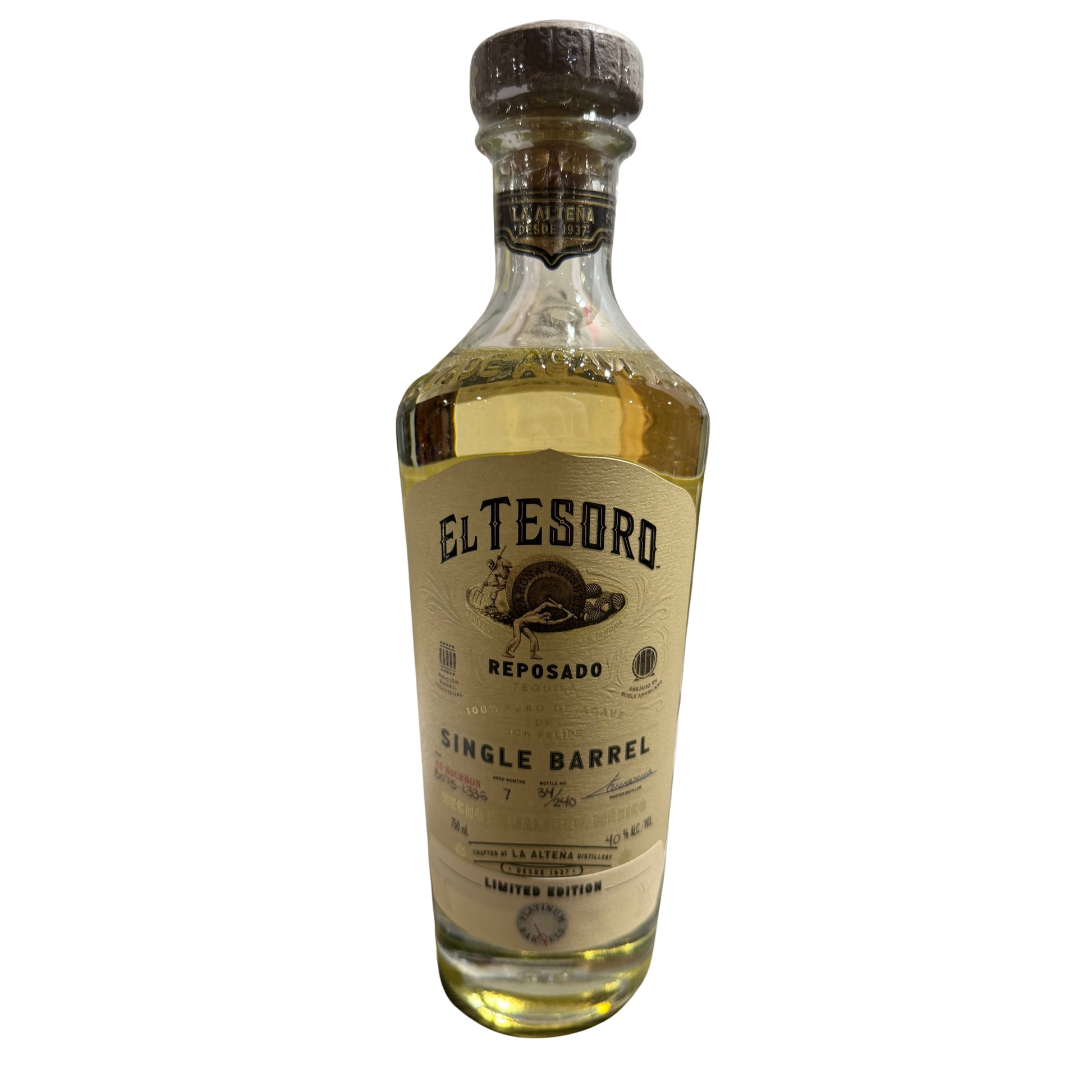 EL TESORO TEQUILA REPOSADO LIMITED SINGLE BARREL SELECT 750ML LIQ
