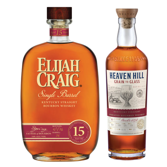 Elijah Craig Boubon 15YR + Heaven Hill Wheated Bourbon 2026 Grain to Glass 700ML