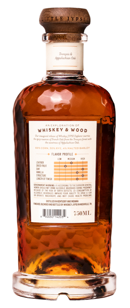 JYPSY EXPLORER BOURBON WHISKEY STRAIGHT FINISHED WITH FRENCH & APPALACHIAN OAK STAVES TENNESSEE 6YR 750ML LIQ