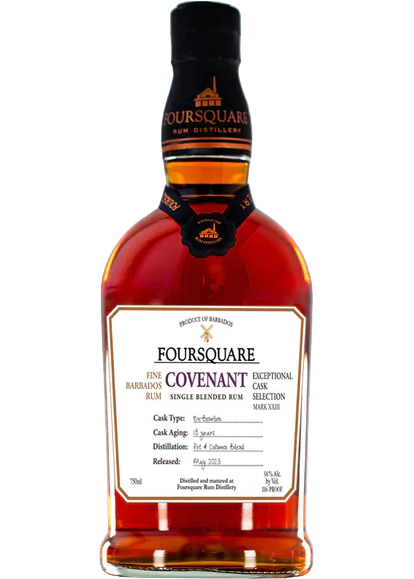 FOURSQUARE COVENANT SINGLE BLENDED RUM EXCEPTIONAL CASK SELECTION  BARBADOS 750ML