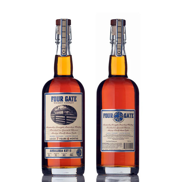 FOUR GATE BOURBON WHISKEY STRAIGHT FINISHED IN SPANISH OLOROSO SHERRY DARK RUM CASKS LIMITED RELEASE KENTUCKY 750ML LIQ
