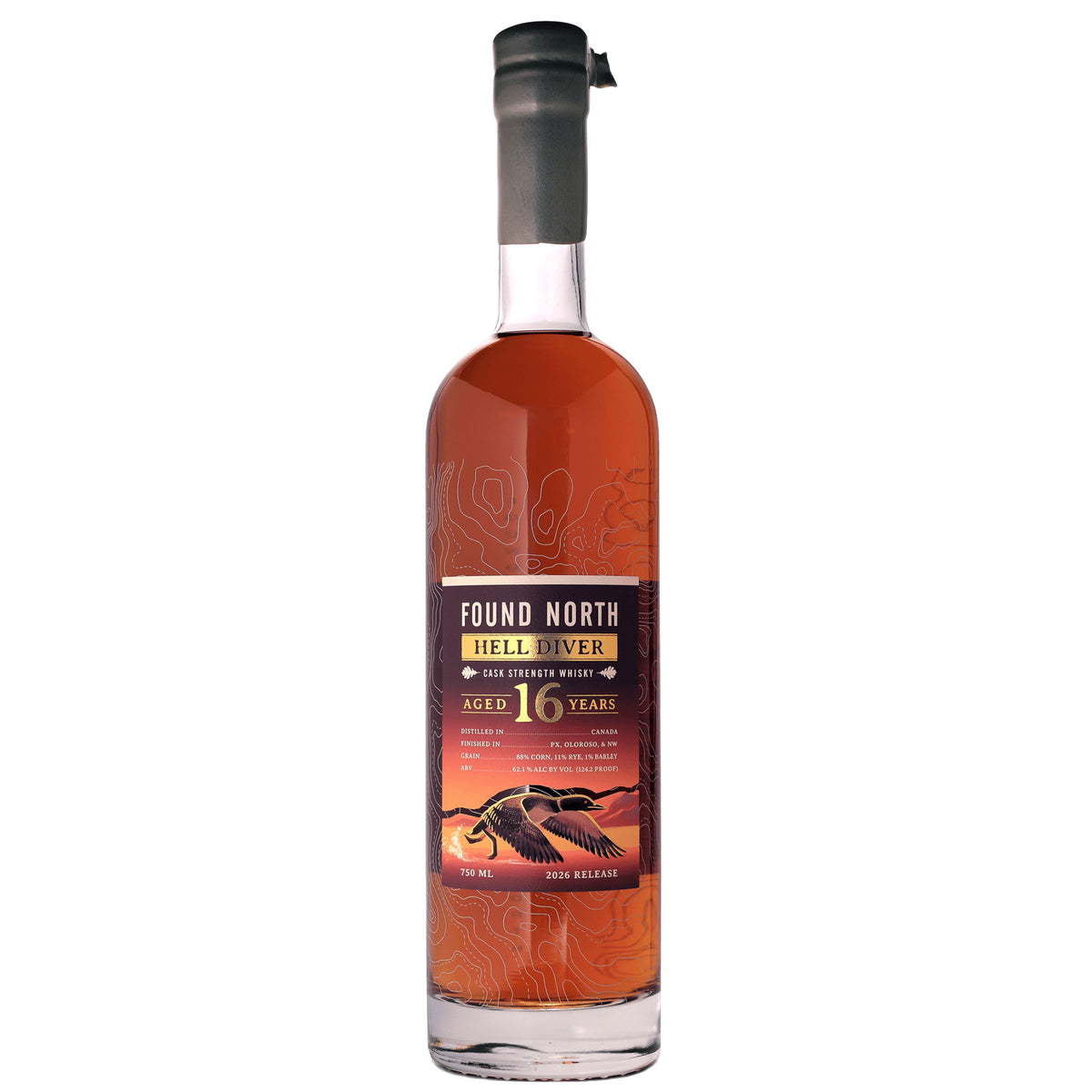FOUND NORTH WHISKY CASK STRENGTH HELL DIVER CANADA 16YR 750ML LIQ