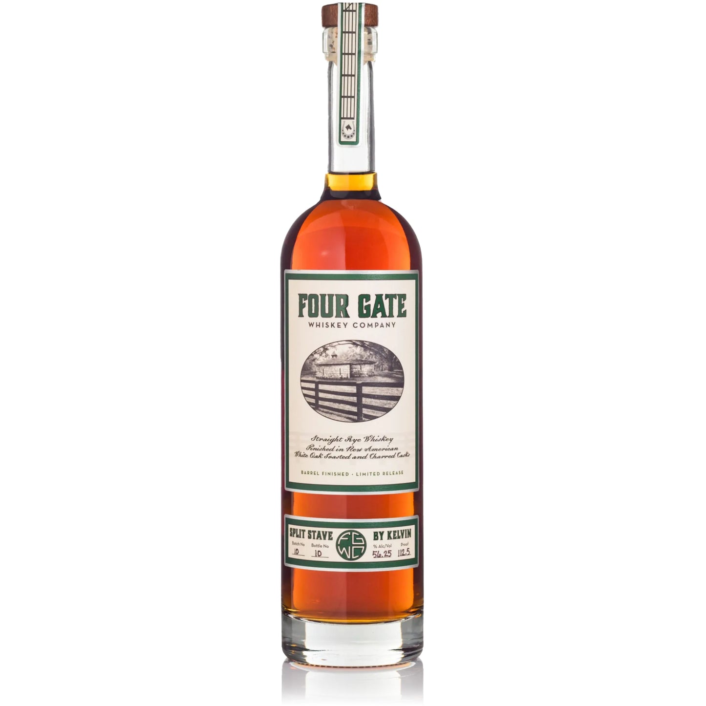 FOUR GATE WHISKEY RYE STRAIGHT FINISHED IN NEW AMERICAN WHITE OAK TOASTED AND CHARRED CASKS KENTUCKY 750ML LIQ