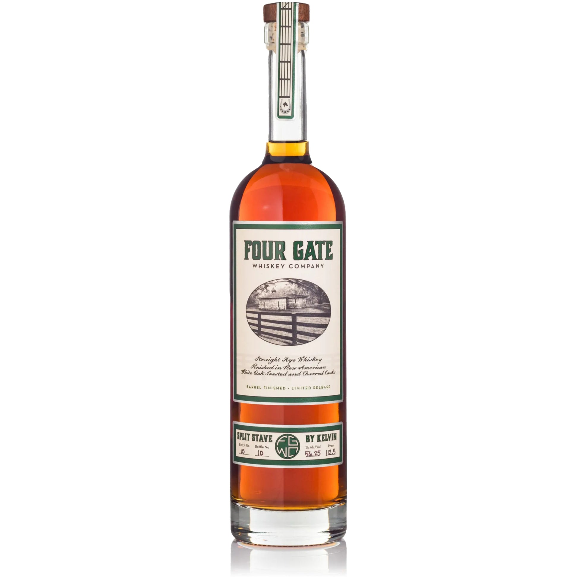 FOUR GATE WHISKEY RYE STRAIGHT FINISHED IN NEW AMERICAN WHITE OAK TOASTED AND CHARRED CASKS KENTUCKY 750ML LIQ