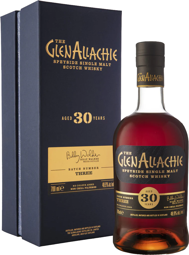 GLENALLACHIE SCOTCH SINGLE MALT SPEYSIDE BATCH 3 30YR 750ML LIQ