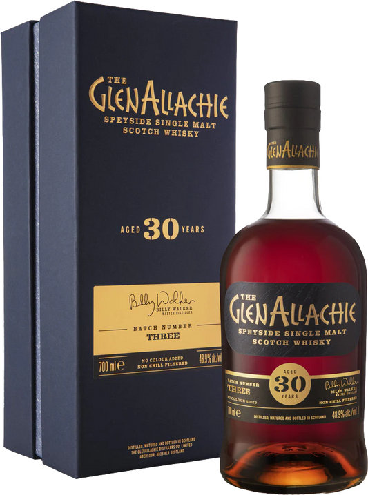 GLENALLACHIE SCOTCH SINGLE MALT SPEYSIDE BATCH 3 30YR 750ML LIQ