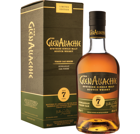 GLENALLACHIE SCOTCH SINGLE MALT VIRGIN HANGARIAN OAK FINISH SPEYSIDE 7YR 700ML LIQ
