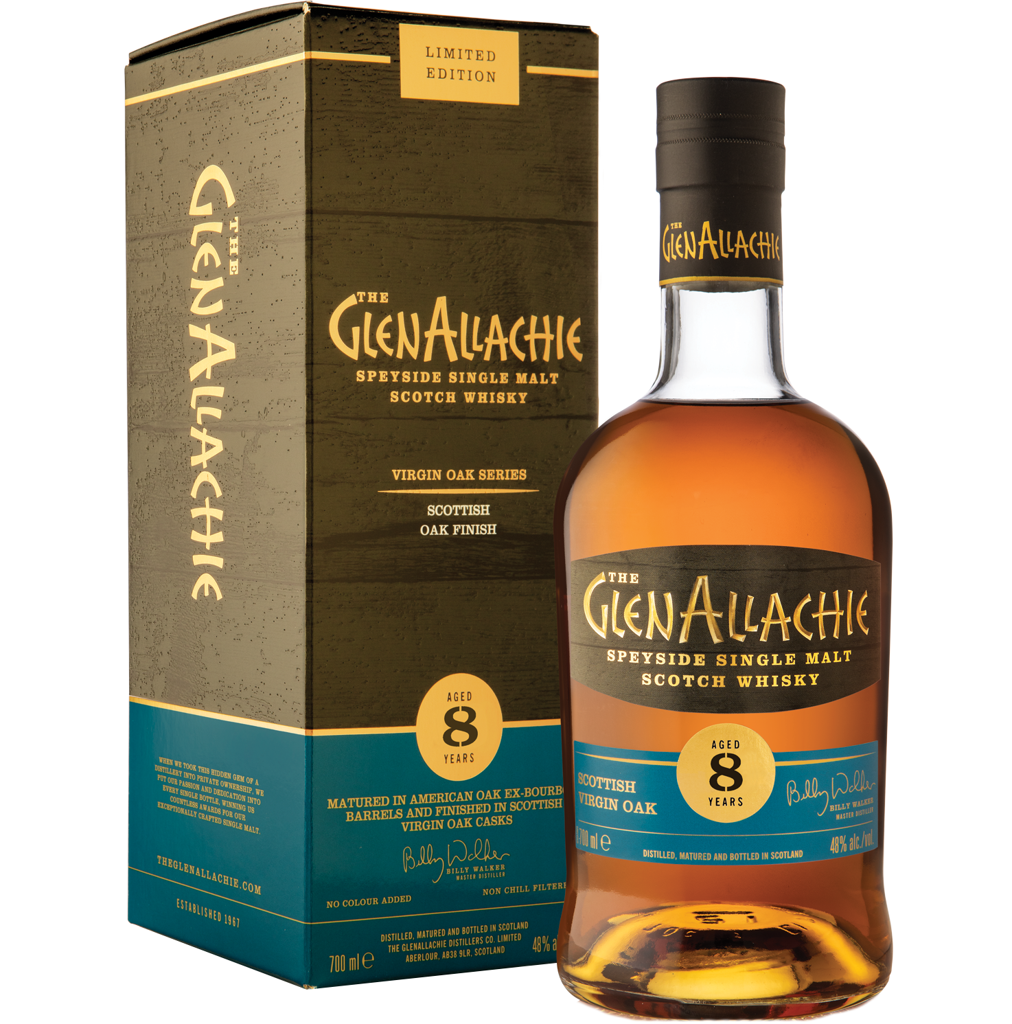 GLENALLACHIE SCOTCH SINGLE MALT VIRGIN SCOTTISH OAK FINISH SPEYSIDE 8Y ...