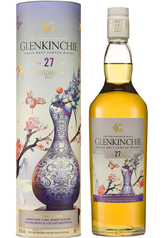 GLENKINCHIE THE FLORAL TREASURE SCOTCH SINGLE MALT 2023 EDITION 27YR 750ML LIQ