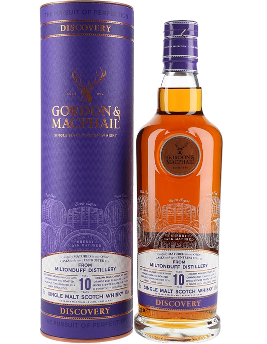 GORDON & MACPHAIL SCOTCH SINGLE MALT DISCOVERY SHERRY CASK MILTONDUFF 10YR 750ML LIQ