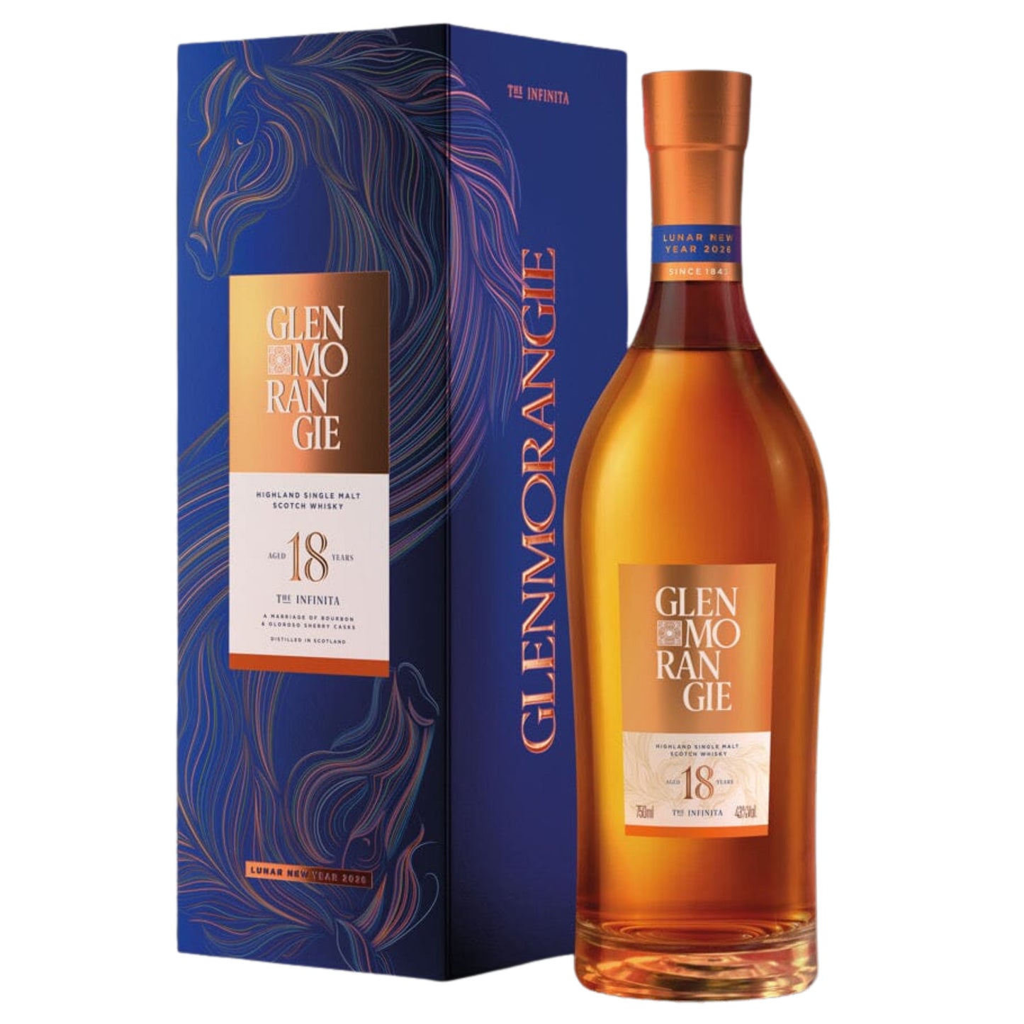 GLENMORANGIE THE INFINITA SCOTCH SINGLE MALT LIMITED LUNAR NEW YEAR 2026 18YR 750ML LIQ