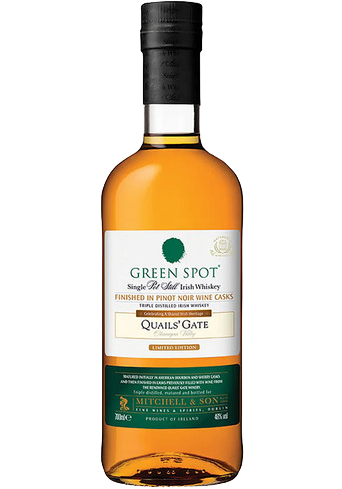 GREEN SPOT WHISKEY SINGLE POT STILL QUAILS GATE FINISHED IN PINOT NOIR WINE CASK IRISH 92PF 700ML - Remedy Liquor