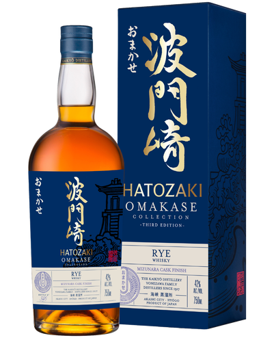 HATOZAKI WHISKY RYE MIZUNARA CASK FINISH OMAKASE COLLECTION JAPAN 750ML LIQ