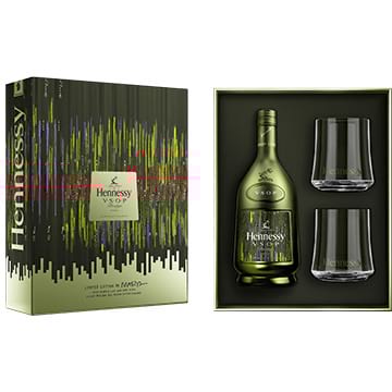 HENNESSY COGNAC VSOP MAEDA LIMITED EDITION GFT PK W/2 GLASSES FRANCE 750ML LIQ