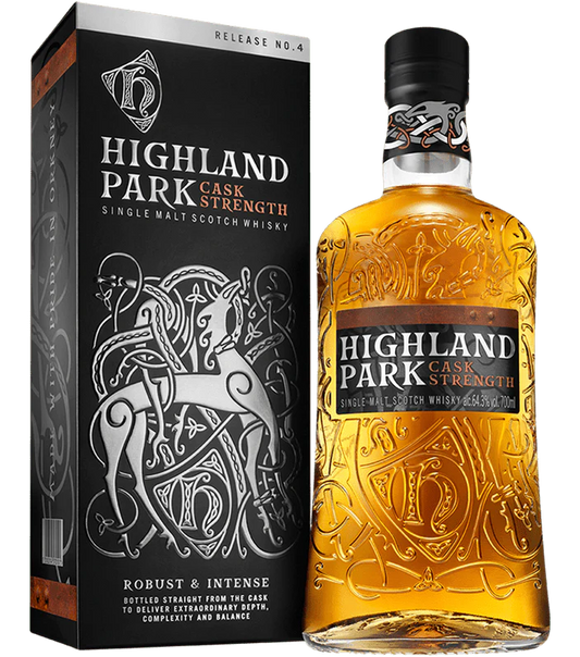 HIGHLAND PARK SCOTCH SINGLE MALT RELEASE NO 4 CASK STRENGTH ROBUST & INTENSE 750ML LIQ