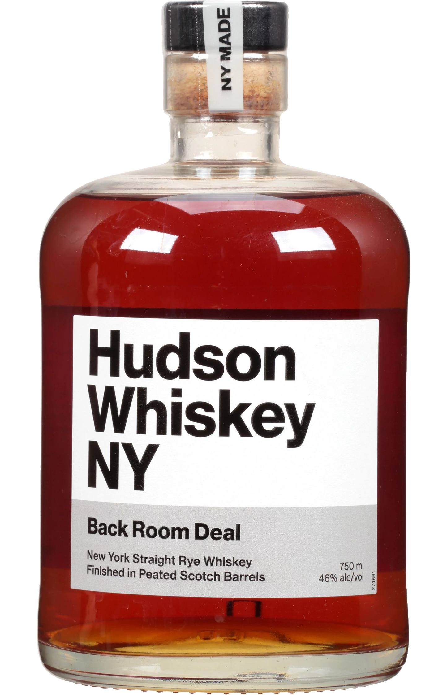 HUDSON BACK ROOM DEAL WHISKEY RYE PEATED NEW YORK 750ML Spirits