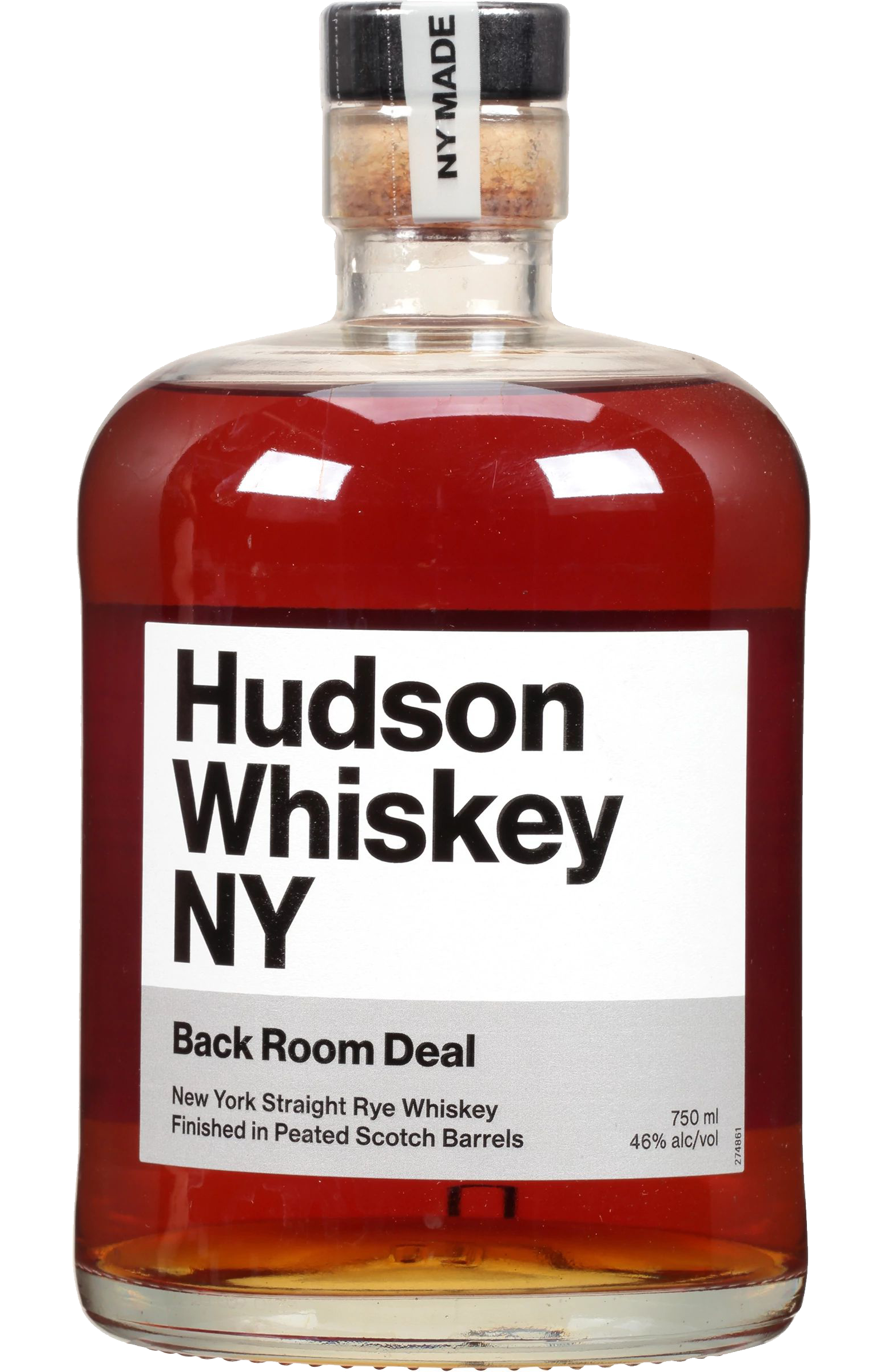 HUDSON BACK ROOM DEAL WHISKEY RYE PEATED NEW YORK 750ML Spirits