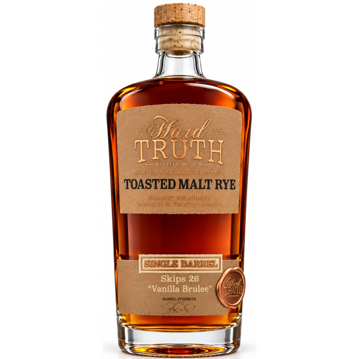 HARD TRUTH WHISKEY RYE TOASTED SINGLE BARREL SELECT VANILLA BRULEE INDIANA 750ML