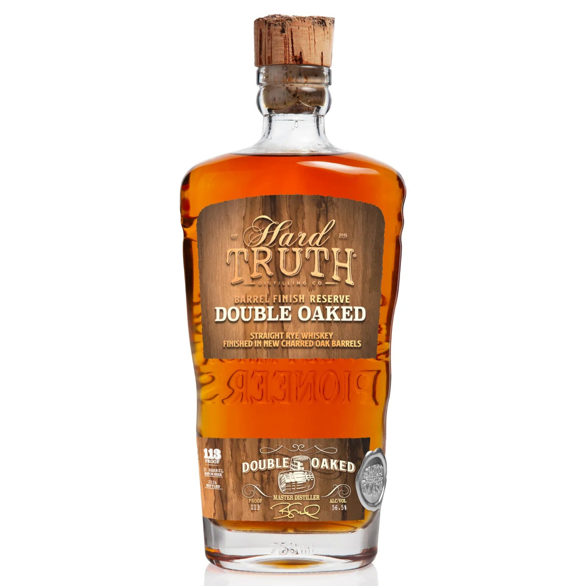 HARD TRUTH WHISKEY RYE DOUBLE OAKED FINISHED IN NEW CHARRED OAK BARRELS INDIANA 750ML LIQ