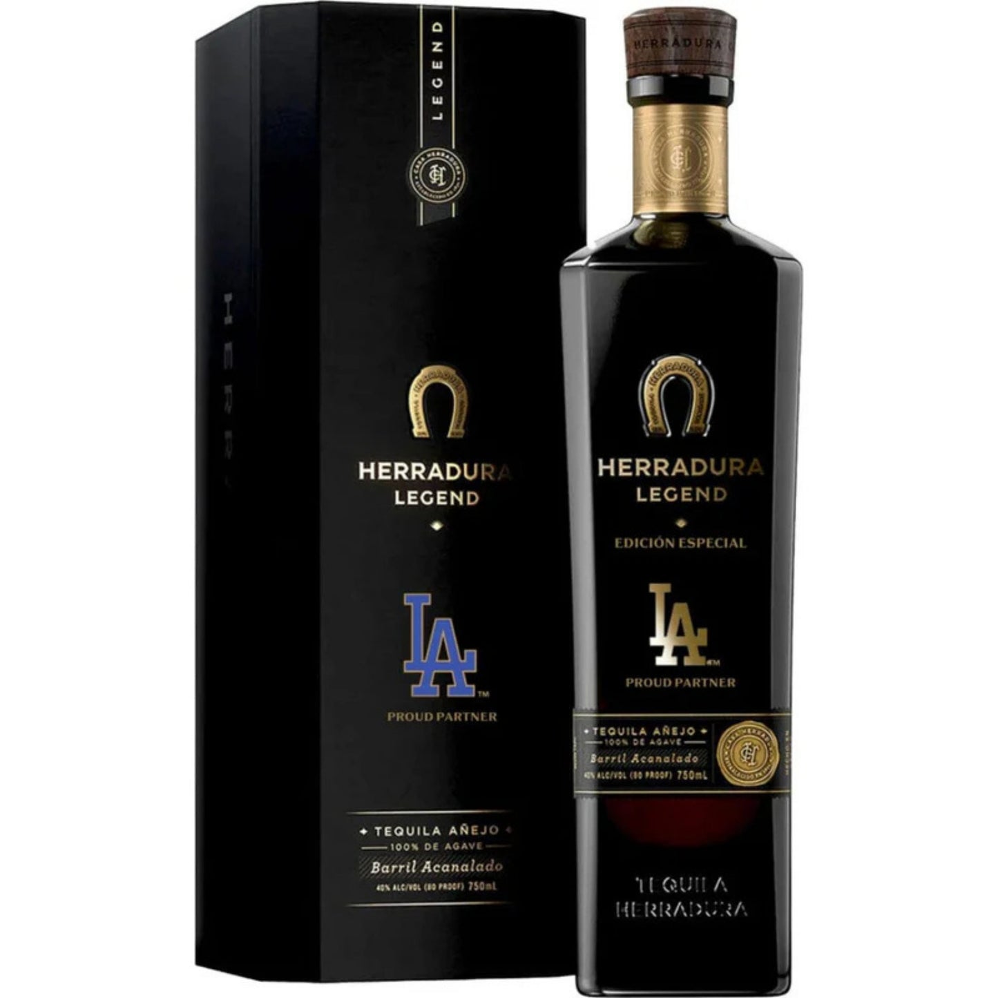 HERRADURA LEGEND LA DODGERS EDITION TEQUILA ANEJO BARRIL ACANALADO 750ML LIQ