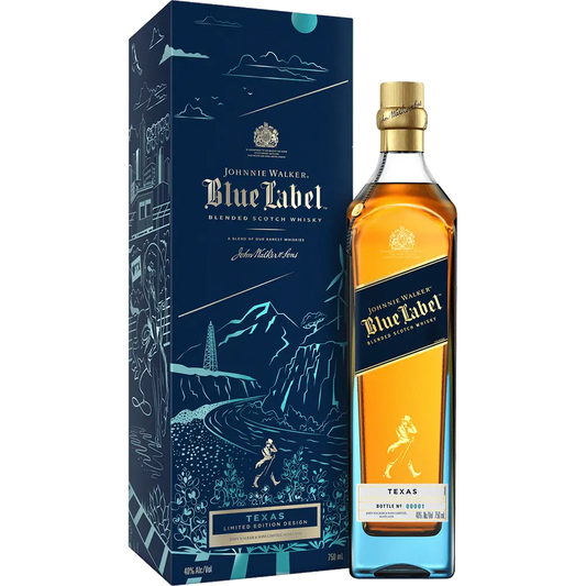 JOHNNIE WALKER SCOTCH BLENDED BLUE LABEL LIMITED TEXAS EDITION 750ML (SHIPPING ONLY) LIQ