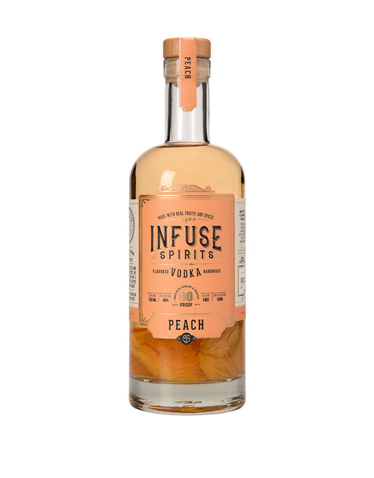 INFUSE SPIRITS VODKA PEACH REAL FRUIT GLUTEN FREE 750ML Spirits