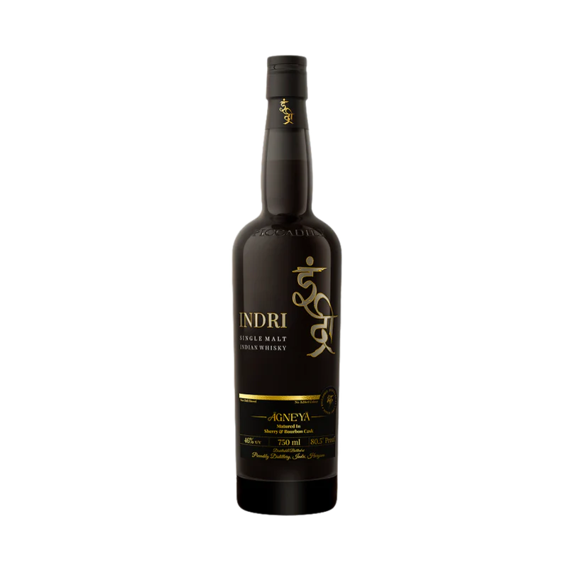 INDRI AGNEYA WHISKEY SINGLE MALT MATURED IN SHERRY & BOURBON CASK INDIA 750ML LIQ