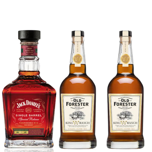 Jack Daniels Whiskey Tanyard Hill Rye 700ML + 2 Old Forester King Ranch 750ML