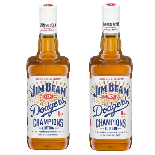 Jim Beam Bourbon LA Dodgers Edition 2 Bottle Bundle