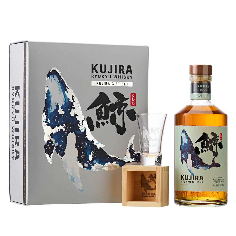 KUJIRA RYUKYU WHISKEY INARI SINGLE GRAIN GIFT SET JAPAN 700ML LIQ