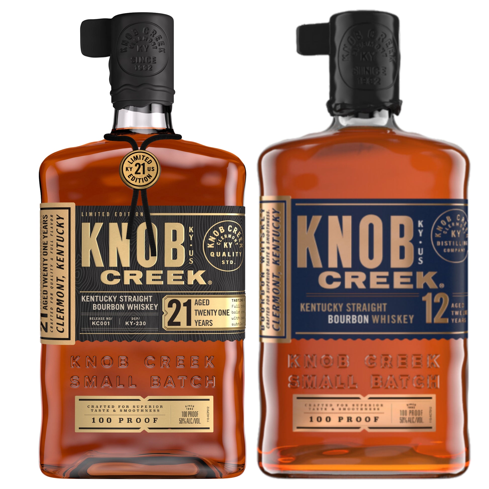 Knob Creek Bourbon 12YR + Knob Creek 21YR 750ML
