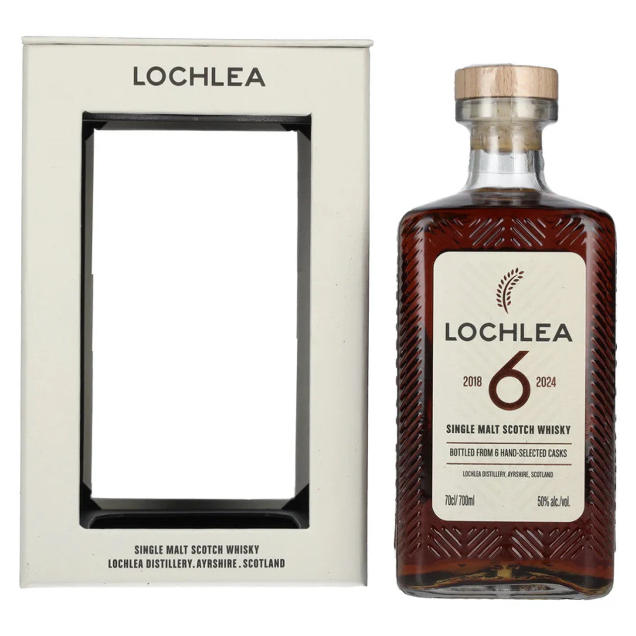 LOCHLEA SCOTCH SINGLE MALT BOTTLED FROM 6 HAND SELECTED CASKS 6YR 700ML LIQ