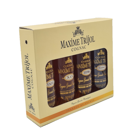 MAXIME TRIJOL COGNAC COLLECTION (VSOP, XO, EXTRA, ANCESTRAL ) 4X200ML LIQ
