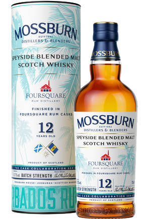 MOSSBURN SCOTCH BLENDED FINISHED IN FOURSQUARE RUM CASK 12YR 750ML LIQ