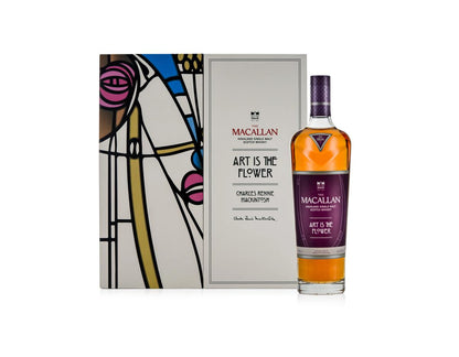 MACALLAN X CHARLES RENNIE MACKINTOSH SCOTCH SINGLE MALT LIMITED ART IS THE FLOWER EDITION 700ML LIQ