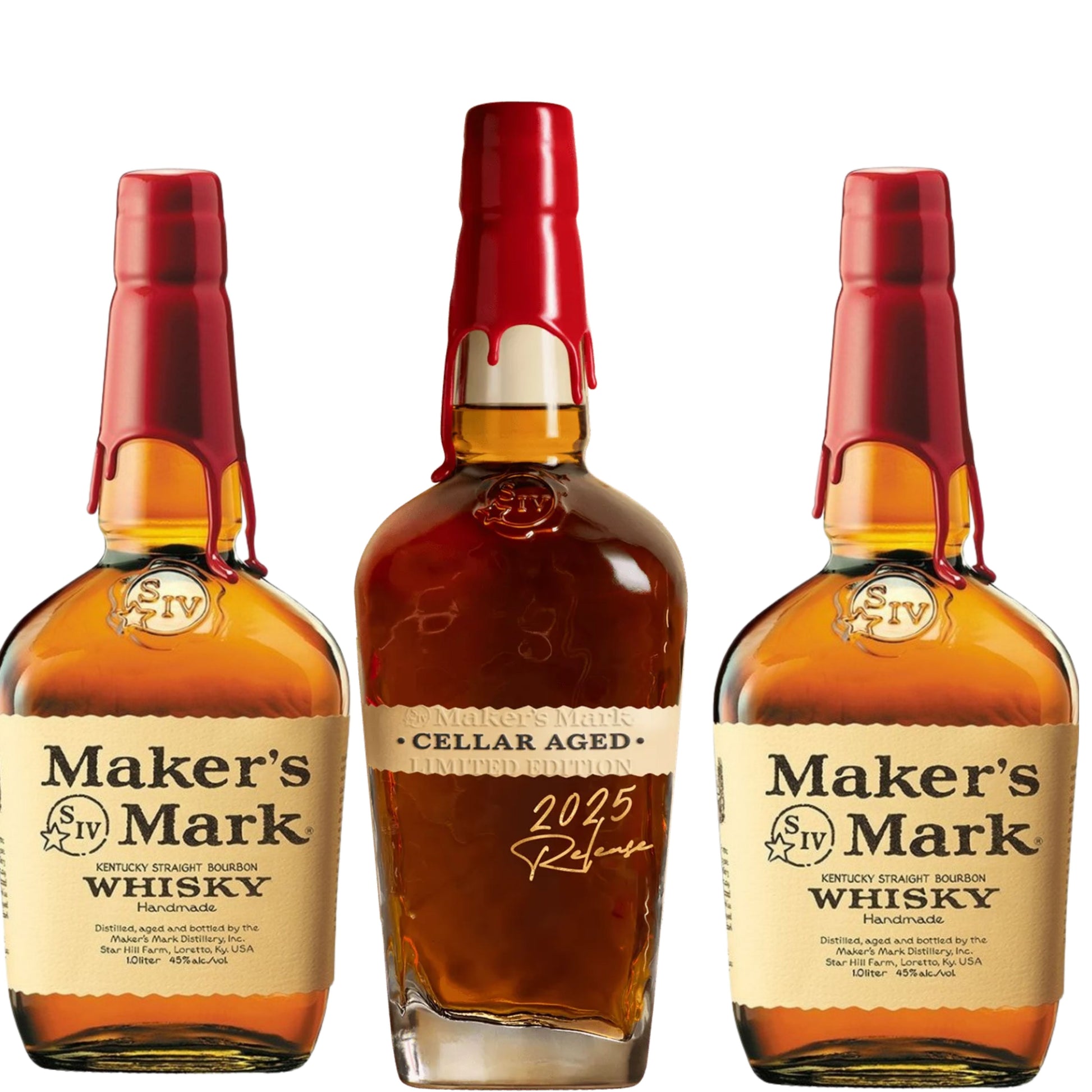 Makers Mark Cellar Aged + 2 Makers Mark Bourbon 750ML