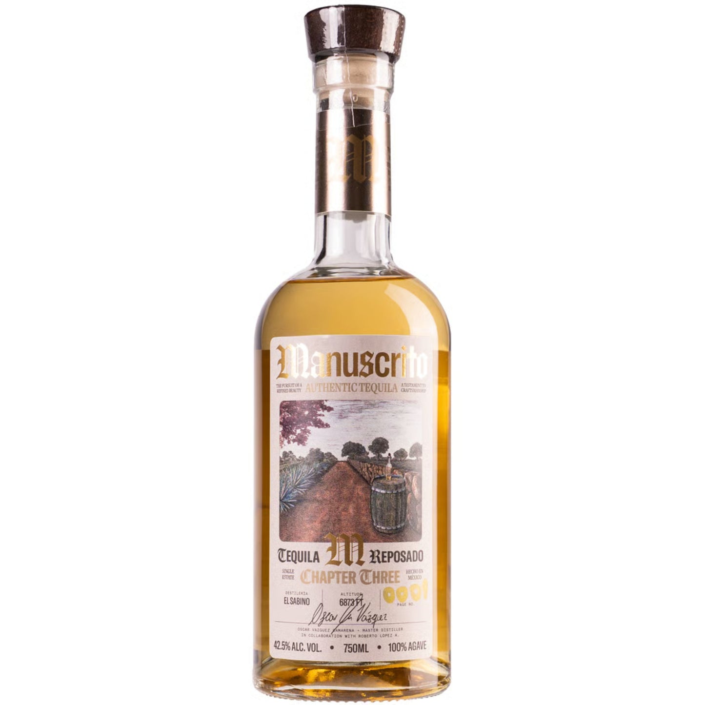 MANUSCRITO TEQUILA CHAPTER THREE REPOSADO 750ML