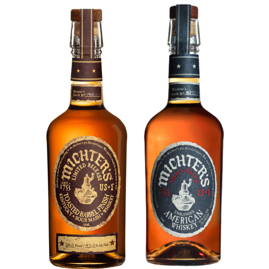 Michters Toasted Bourbon Sour Mash 750ML + Michters Whiskey Small Batch 750ML
