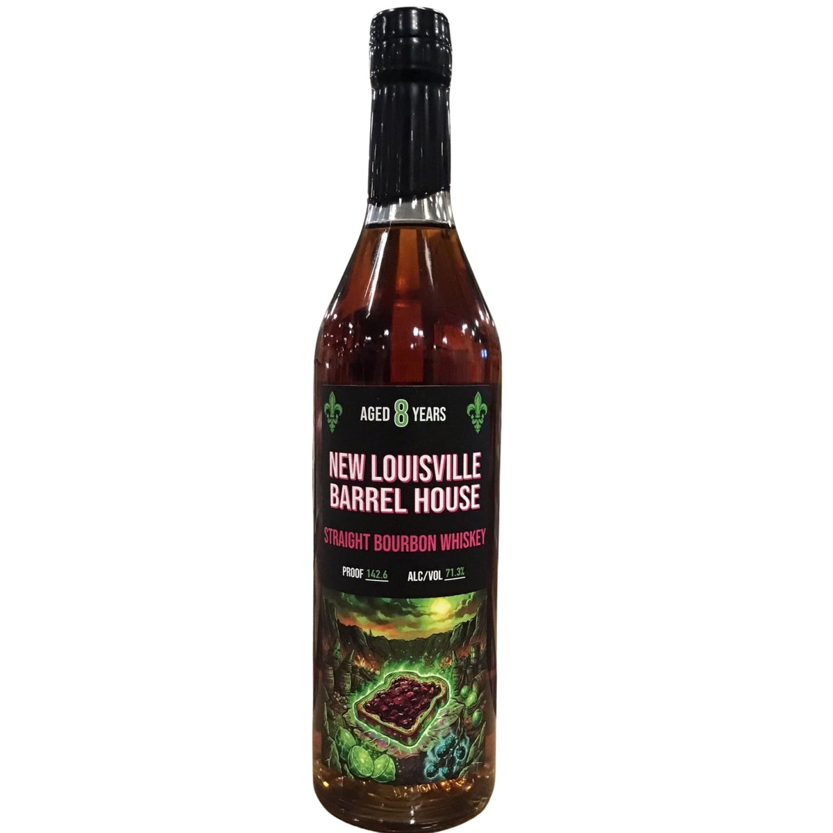 NEW LOUISVILLE BARREL HOUSE BOURBON "SUMMER JAM" 142.6PF KENTUCKY 8YR 750ML LIQ