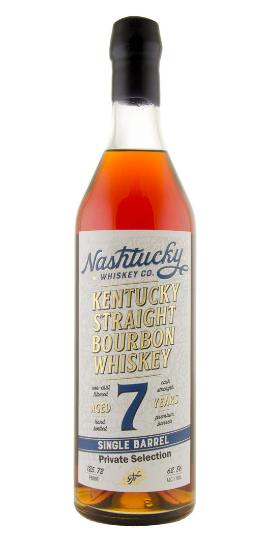 NASHTUCKY WHISKEY CO BOURBON SINGLE BARREL CASK STRENGTH PRIVATE SELECTION TENNESSEE 7YR 750ML LIQ