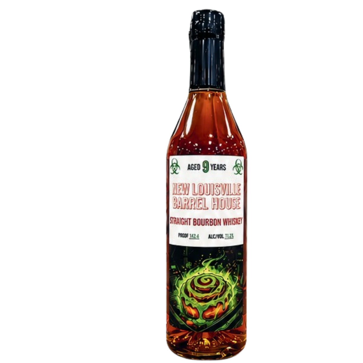 PEW NEW LOUISVILLE BARREL HOUSE BOURBON "CINNABOMB" 142.4PF KENTUCKY 9YR 750ML