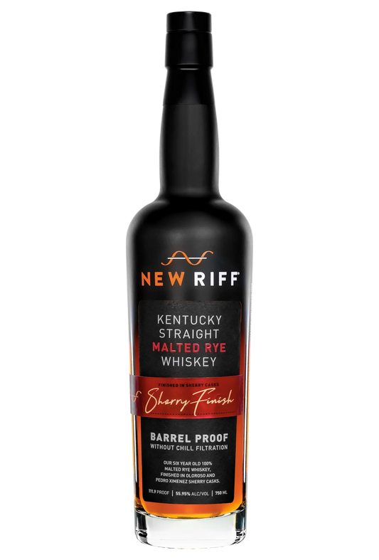 NEW RIFF WHISKEY RYE MALTED BARREL PROOF SHERRY FINISH KENTUCKY 750ML LIQ