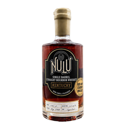 NULU BOURBON SINGLE BARREL RED HOT CHERRY ROCKET SELECT 141.2PF KENTUCKY 7YR 750ML LIQ