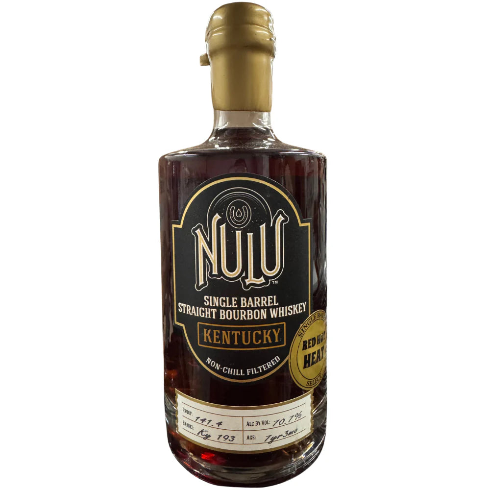 NULU BOURBON SINGLE BARREL HAZMAT RED HOT HEAT KENTUCKY 7YR 750ML LIQ